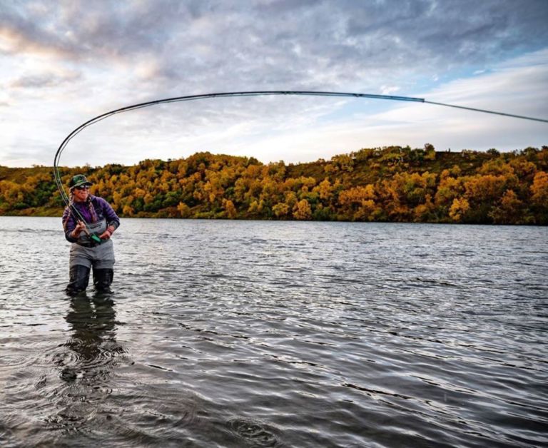 Heather Hodson Spey Fishing - Photo Credit @ragingriversales