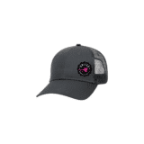 Charcoal Gray United Women on the Fly Youth Trucker Hat - Pink Logo - Back