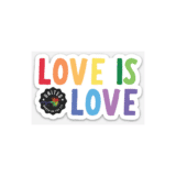 Love is Love - United Women on the Fly Rainbow Sticker
