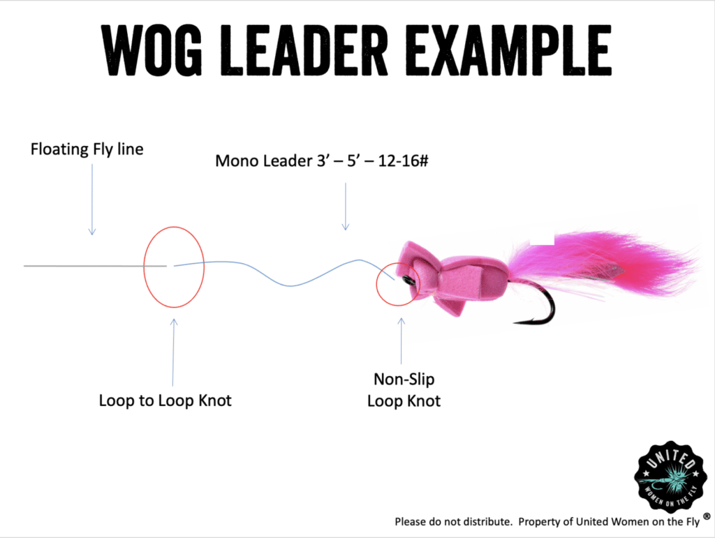 Silver Salmon Wogging Leader Example - United Women on the Fly
