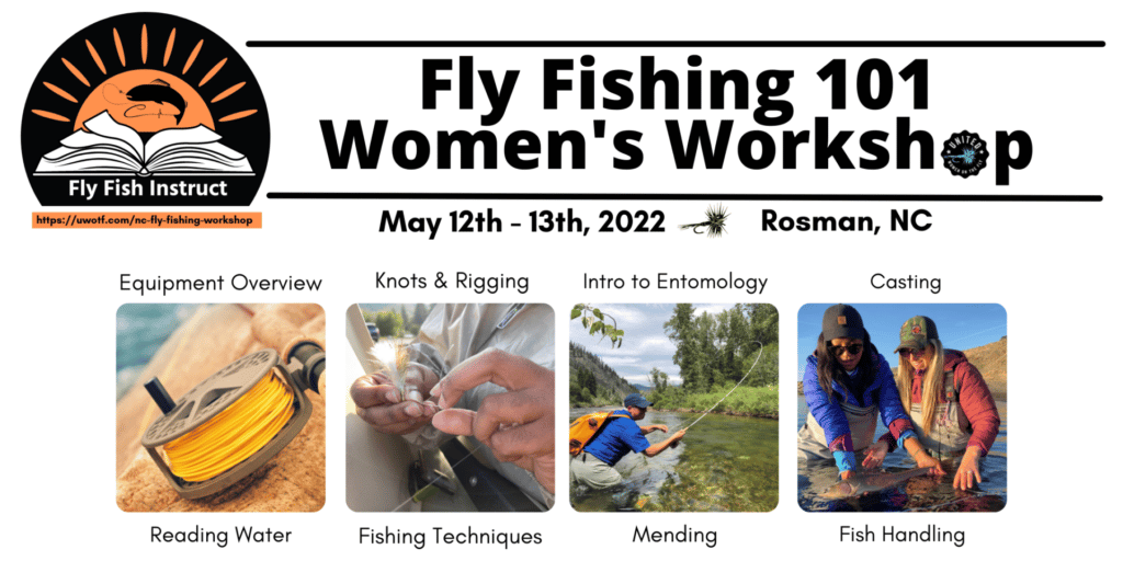 NC Women's Fly Fishing 101 Workshop Eventbrite Header