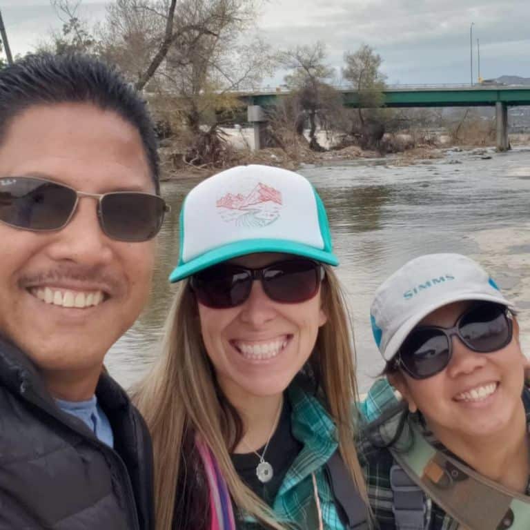 Lino, Heather and Analiza on the LA River