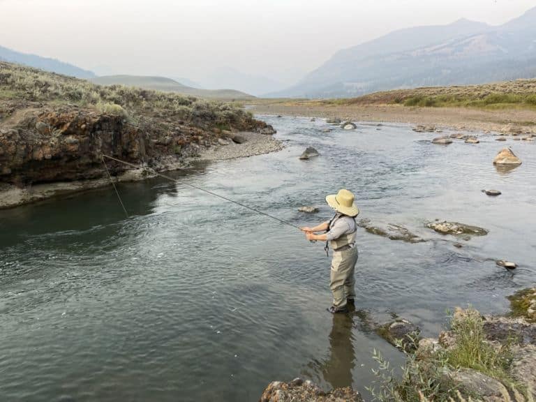 Laura Fishing Yellowstone
