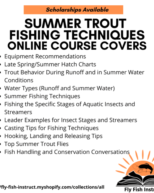 Summer Trout Fishing Techniques - Course Description