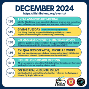 December 2024 iFishiBelong Events