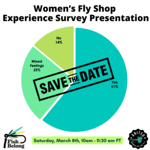 3-8-24 Save the Date Women's Fly Shop Survey Presentation with iFishiBelong and UWOTF