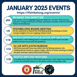 January 2025 iFishiBelong Events